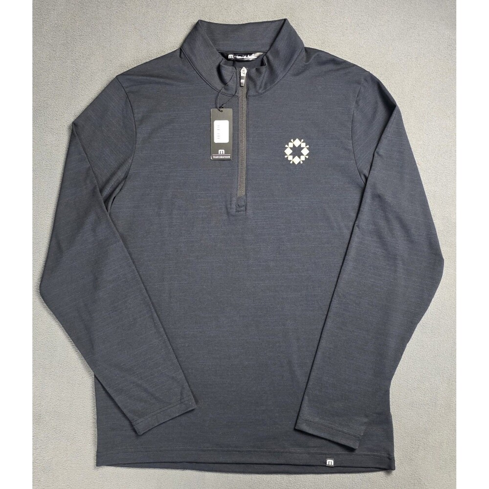 Travis Mathew Crestview Qtr Zip Men M Indigo Blue Golf TM1MW452 NWT